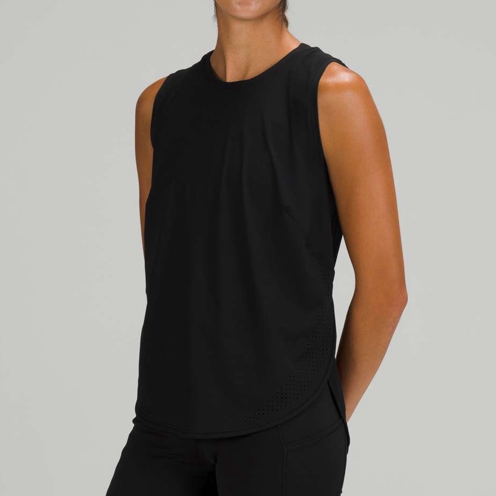 Lululemon High Neck Split Hem Run Tank